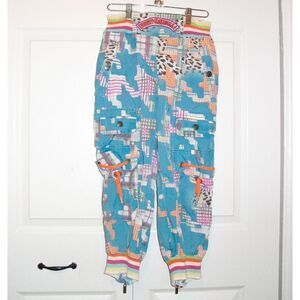 JUST CAVALLI Cargo Patchwork Capris
